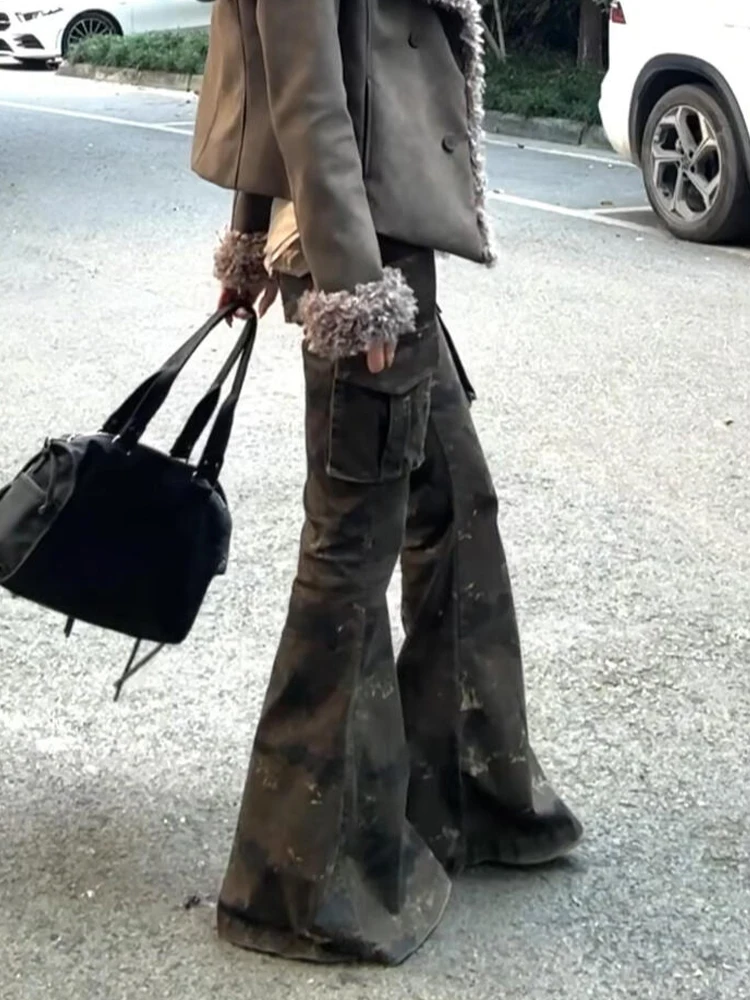 American Style Spicy Girl Y2K Millennium Slim Micro Flared Denim Jeans Women's Retro Washed Camo Low Waist Bell Bottoms
American Style Spicy Girl Y2K Millennium Slim Micro Flared Denim Jeans Women's Retro Washed Camo Low Waist Bell Bottoms