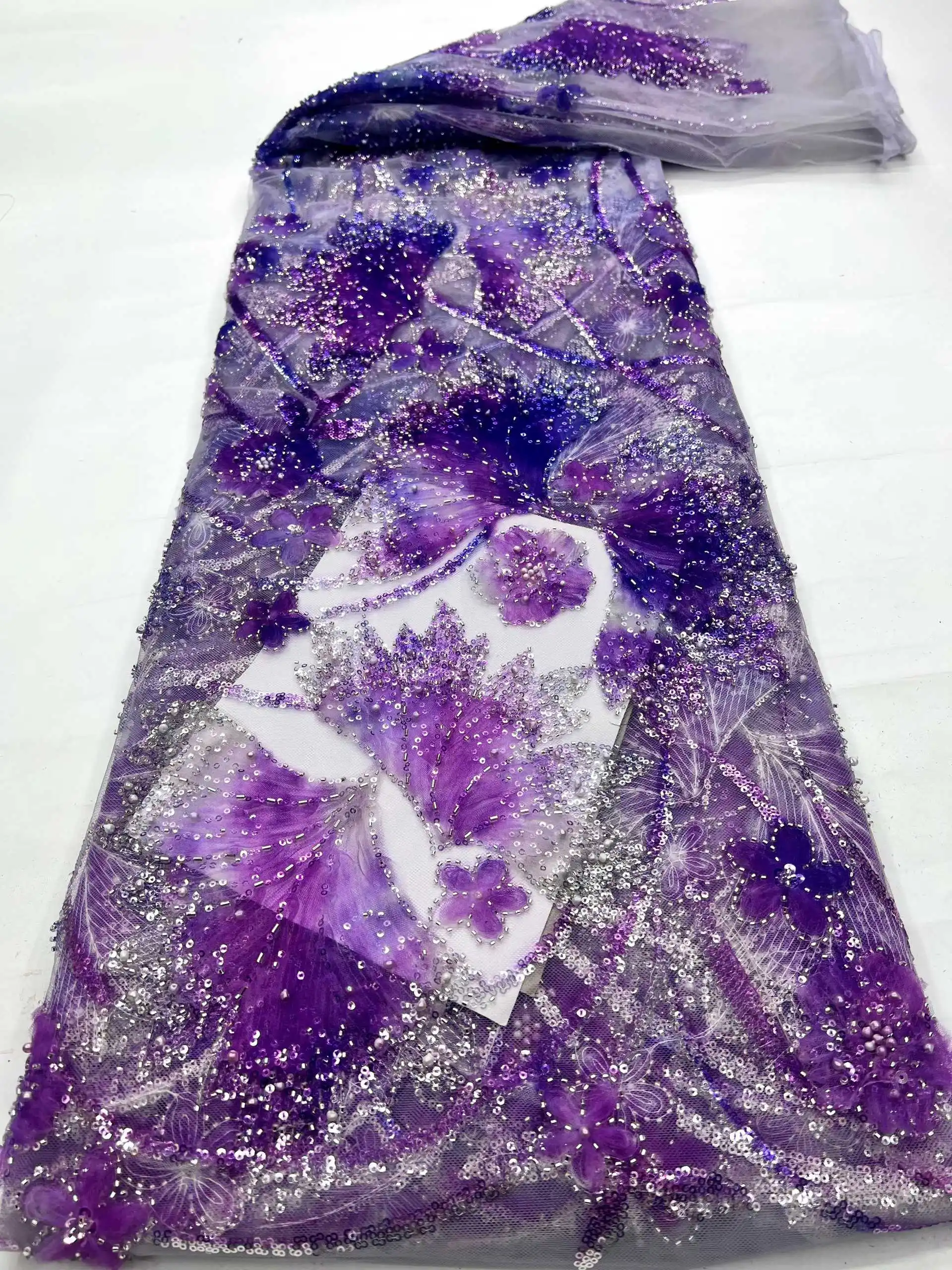 Latest French Mesh Lace Beads Fabric High Quality African Nigerian Tulle Mesh Lace Luxury Wedding Dresses For Women,5yards
Latest French Mesh Lace Beads Fabric High Quality African Nigerian Tulle Mesh Lace Luxury Wedding Dresses For Women,5yards