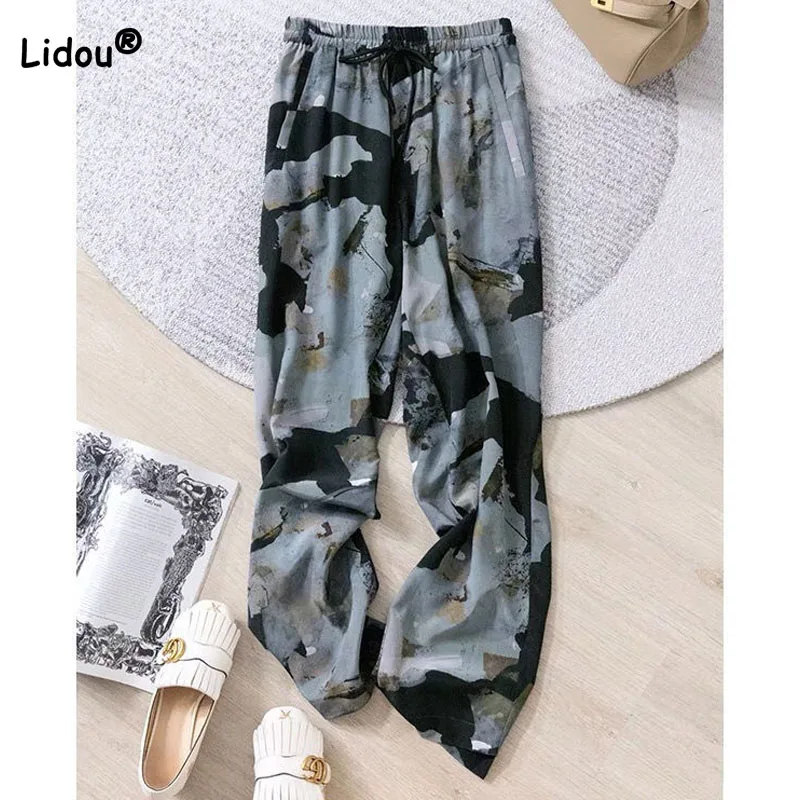 Fashion Vintage Printed Elastic High Waist Trousers Women's Clothing Summer Loose Comfortable Chiffon Wide Leg Pants Female
Fashion Vintage Printed Elastic High Waist Trousers Women's Clothing Summer Loose Comfortable Chiffon Wide Leg Pants Female