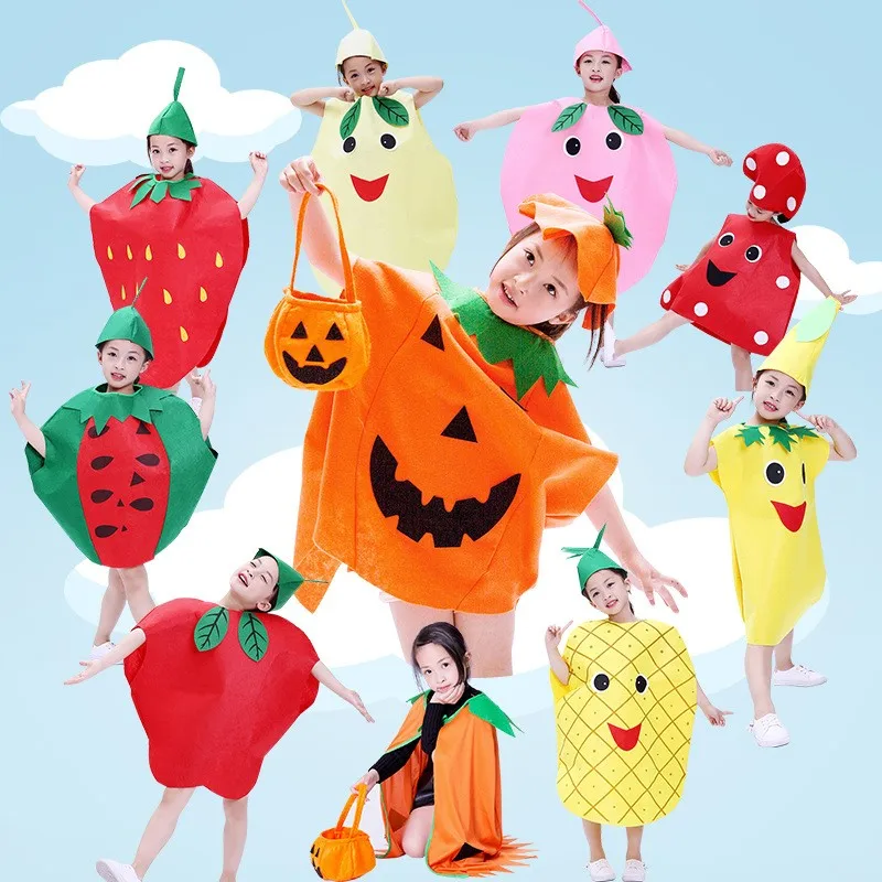Children's Day Fruit Vegetable Costume Performance Clothes Kindergarten Faion ow loween Stage Outfit Polyester Fiber
Children's Day Fruit Vegetable Costume Performance Clothes Kindergarten Faion ow loween Stage Outfit Polyester Fiber