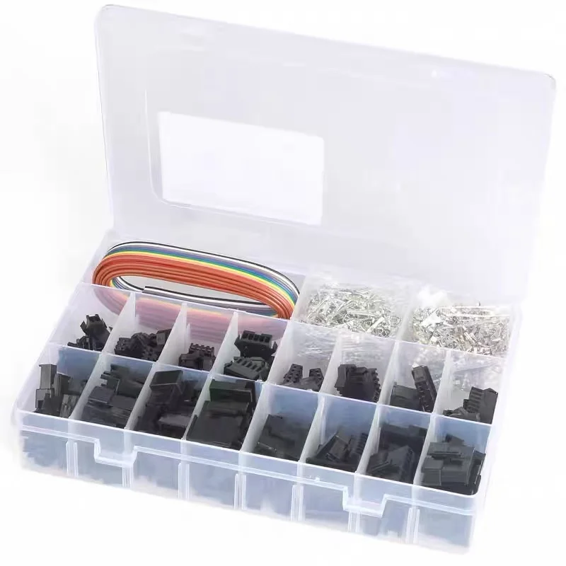 770PCS SM2.54mm Pitch Connector Kit, Male/Female Housing & Pins with 10P Rainbow Ribbon Cable, 2/3/4/5/6/7/8/9 Pin Assortment
770PCS SM2.54mm Pitch Connector Kit, Male/Female Housing & Pins with 10P Rainbow Ribbon Cable, 2/3/4/5/6/7/8/9 Pin Assortment