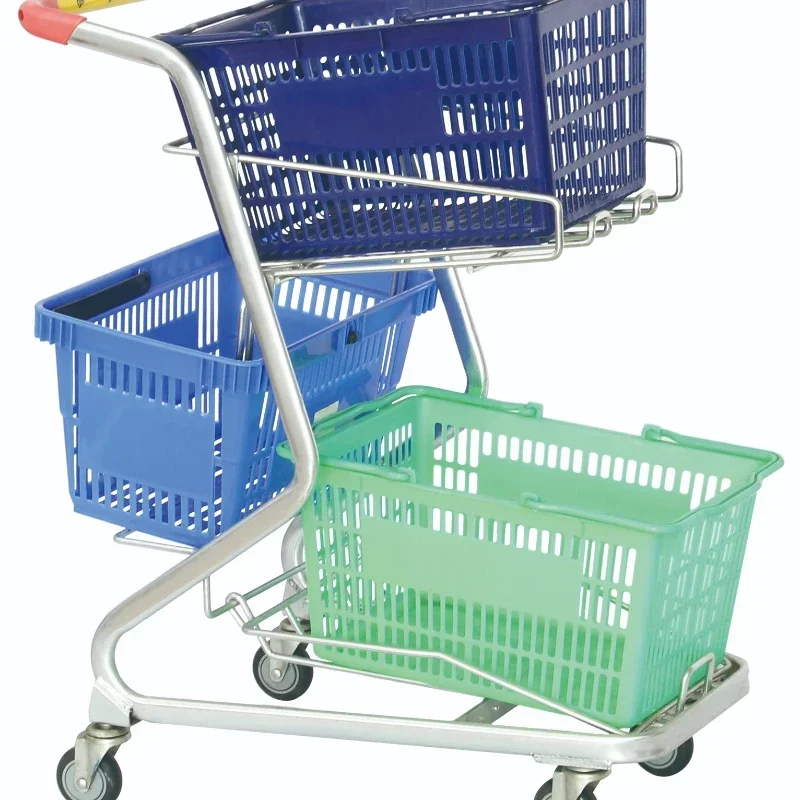 Wholesale Double Decker supermarket Shopping Trolley Grocery Shopping Cart For Sale
Wholesale Double Decker supermarket Shopping Trolley Grocery Shopping Cart For Sale