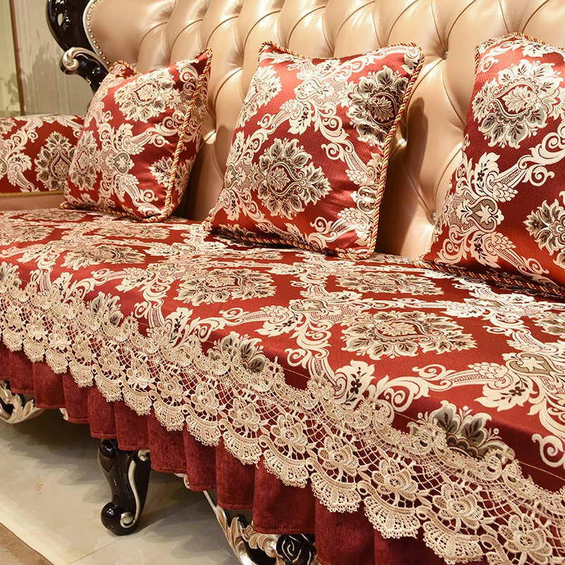 European Luxury High-End Sofa Cover Non-slip Jacquard Lace Sofa Cushion Furniture Protector Slipcovers Armrest Towel Home Decor
European Luxury High-End Sofa Cover Non-slip Jacquard Lace Sofa Cushion Furniture Protector Slipcovers Armrest Towel Home Decor