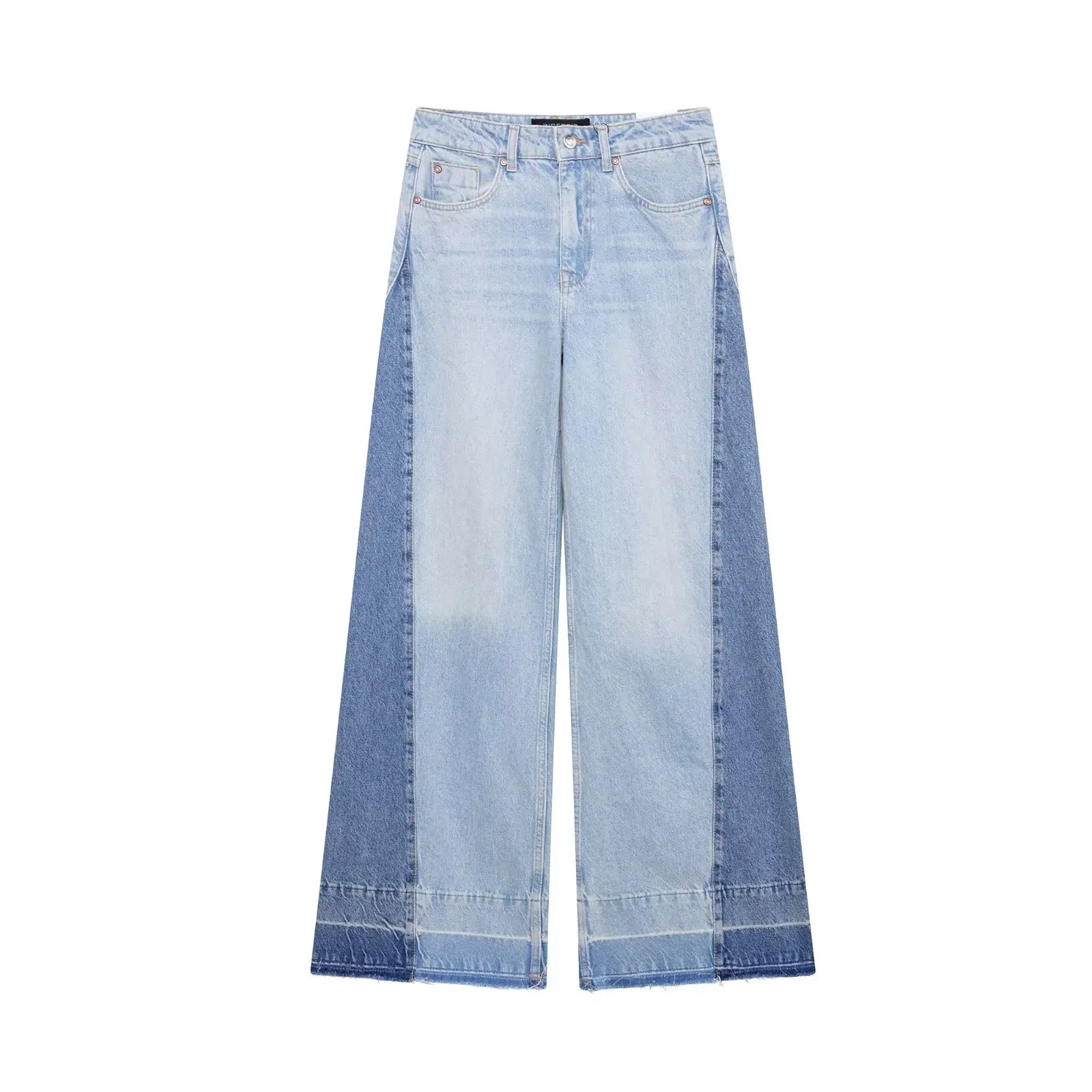 Women's Fashion Vintage Style Contrast Color Splicing High Waist Wide Leg Jeans High Street Casual Versatile Women's Pants
Women's Fashion Vintage Style Contrast Color Splicing High Waist Wide Leg Jeans High Street Casual Versatile Women's Pants