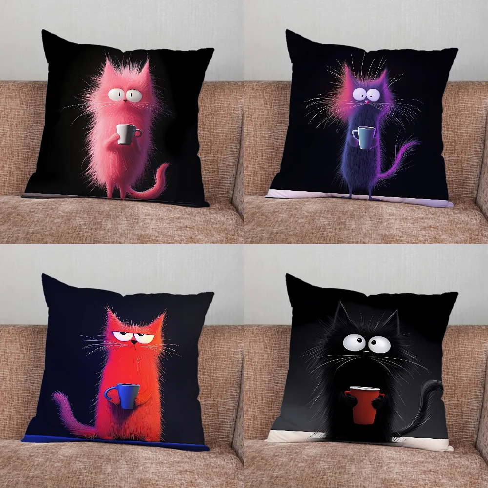 Cat Cup Coffee Painting Pillow Case For Home Bedroom Car Office Decoration Living Room Sofa Cushion Cover Suitable
Cat Cup Coffee Painting Pillow Case For Home Bedroom Car Office Decoration Living Room Sofa Cushion Cover Suitable