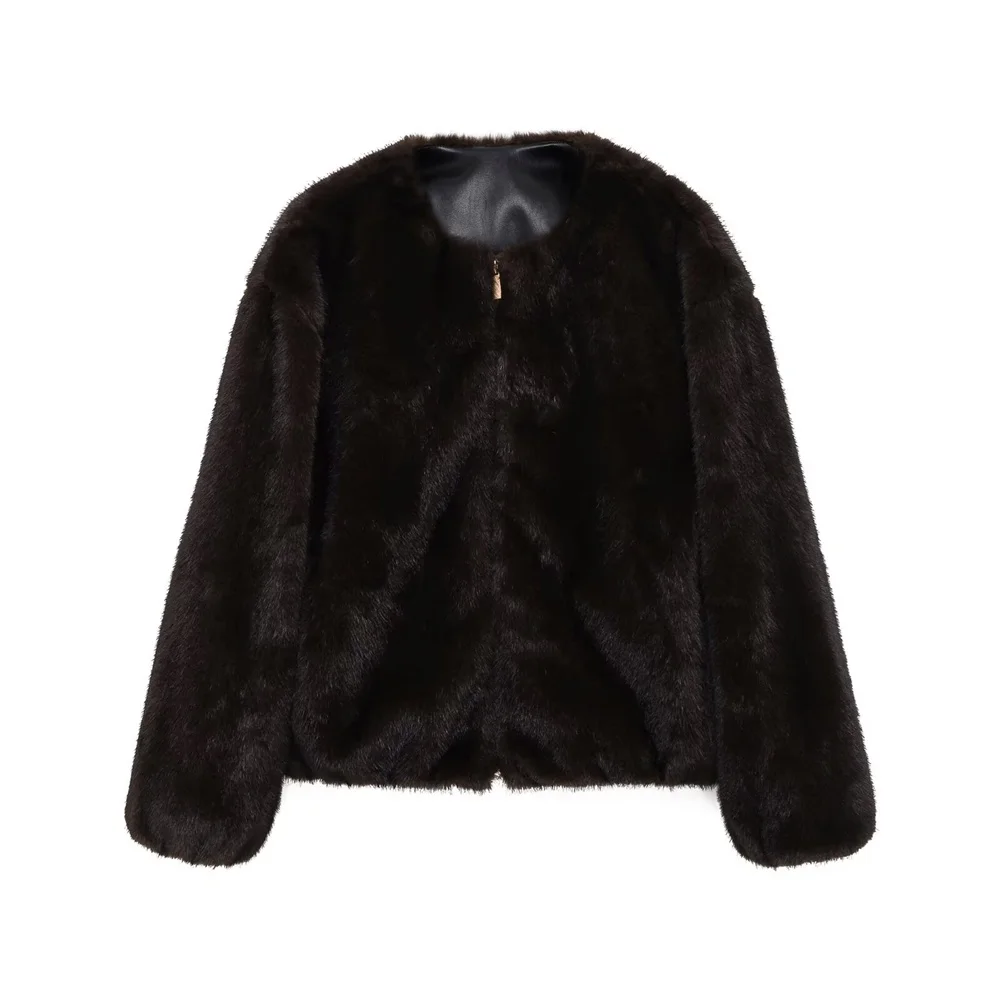 Осенний новый продукт, женская одежда, стильная универсальная куртка-пилот с круглым вырезом и длинными рукавами, с эффектом искусственного меха, короткое пальто
Осенний новый продукт, женская одежда, стильная универсальная куртка-пилот с круглым вырезом и длинными рукавами, с эффектом искусственного меха, короткое пальто