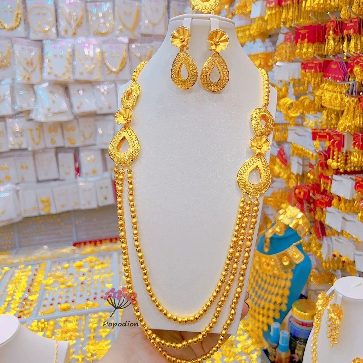 New Dubai Gold Plated Necklace Earrings for Women's Wedding Party Jewelry Set DD10508
New Dubai Gold Plated Necklace Earrings for Women's Wedding Party Jewelry Set DD10508