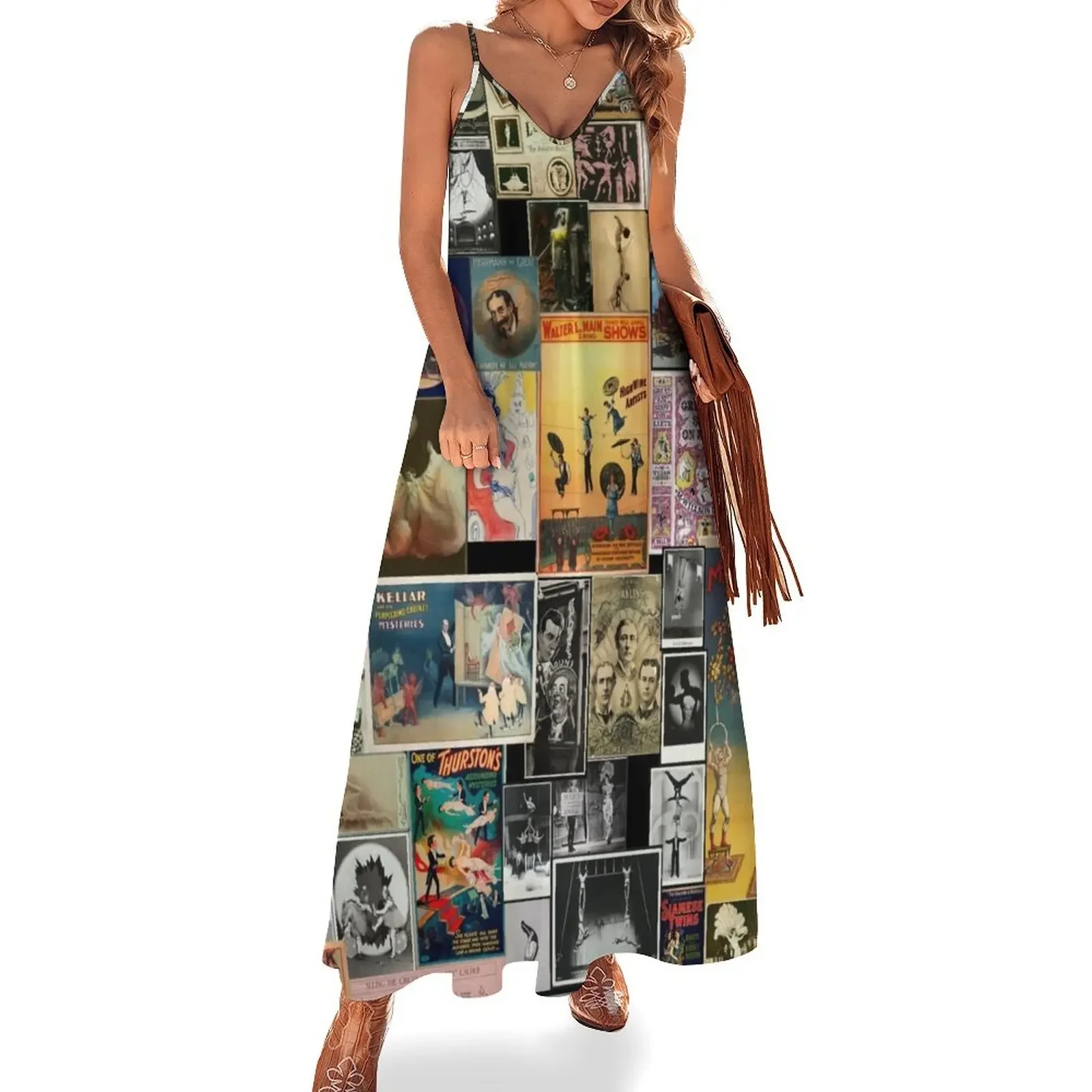 Vintage circus collage Sleeveless Dress long dress women summer Women dresses summer birthday dress for women luxury 2025
Vintage circus collage Sleeveless Dress long dress women summer Women dresses summer birthday dress for women luxury 2025