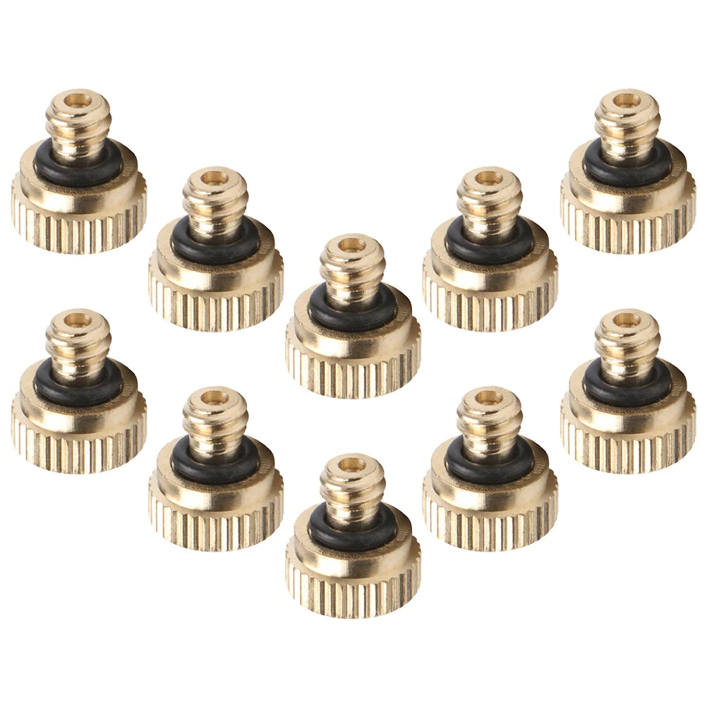 10Pcs Low Pressure Misting Nozzle Copper Atomizing Sprayer for Greenhouse Landscaping Garden Watering Cooling System
10Pcs Low Pressure Misting Nozzle Copper Atomizing Sprayer for Greenhouse Landscaping Garden Watering Cooling System