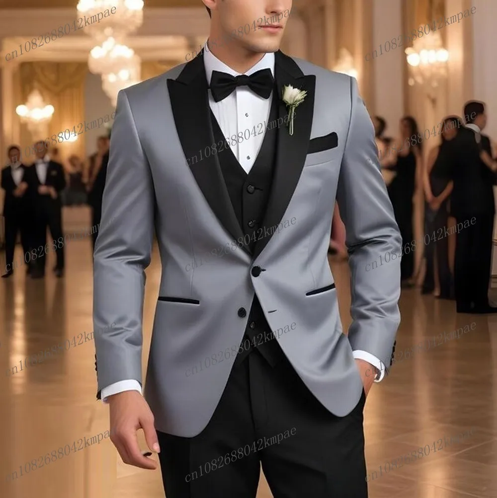 Новый серый и черный деловой мужской костюм для жениха, жениха, свадебной вечеринки, выпускного вечера, мужской комплект из трех предметов, пиджак, жилет, брюки
Новый серый и черный деловой мужской костюм для жениха, жениха, свадебной вечеринки, выпускного вечера, мужской комплект из трех предметов, пиджак, жилет, брюки
