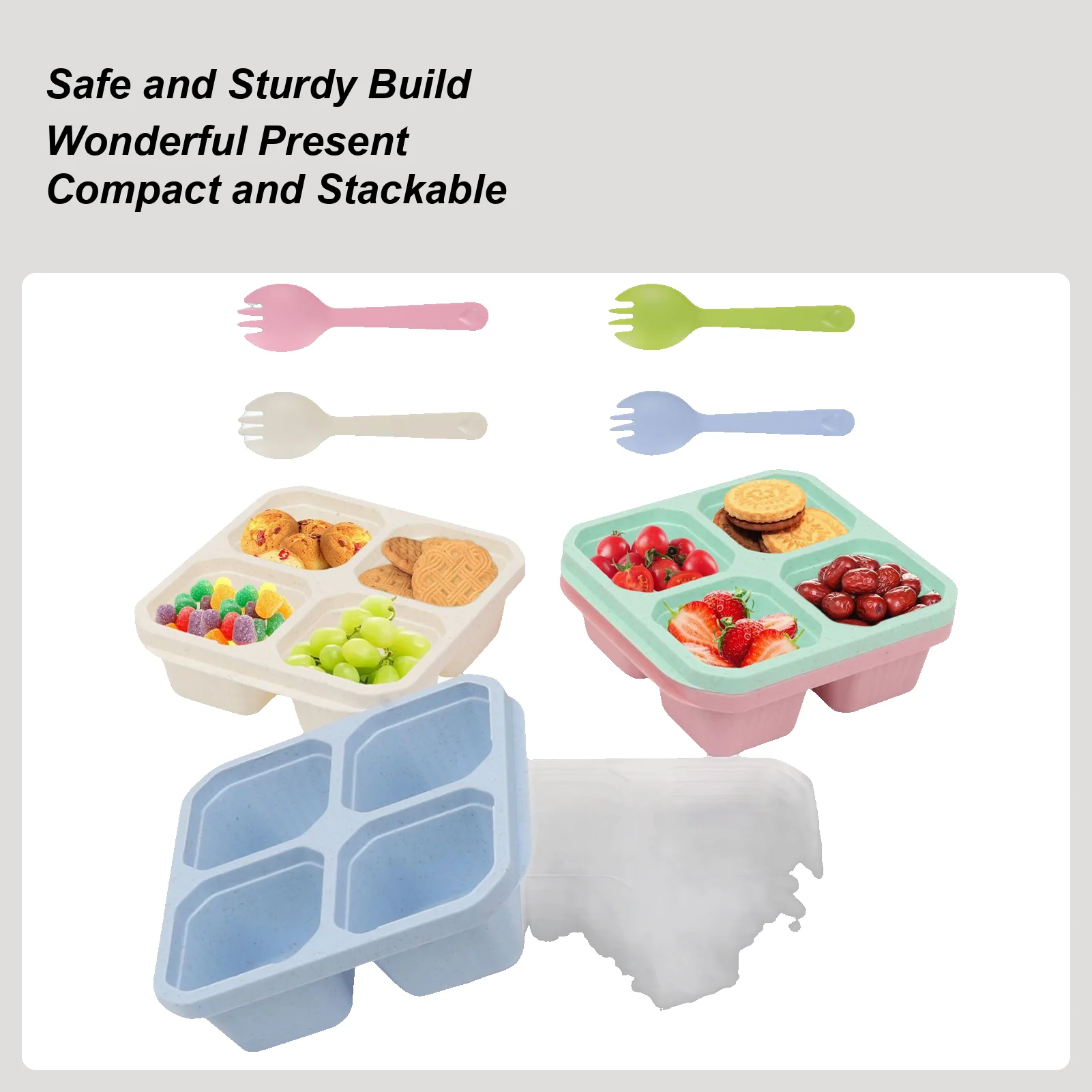 Snackle Box Container Portable Lunch Container 4 Pieces Stackable Food Storage For Parents Apartment Dwellers Teachers School
Snackle Box Container Portable Lunch Container 4 Pieces Stackable Food Storage For Parents Apartment Dwellers Teachers School