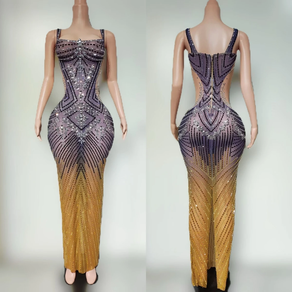 Sparkly Rhinestone Crystal Floral Mermaid Maxi Dress Formal See Through Mesh Evening Gown Birthday Celebrate Party Outfit Jinlan
Sparkly Rhinestone Crystal Floral Mermaid Maxi Dress Formal See Through Mesh Evening Gown Birthday Celebrate Party Outfit Jinlan