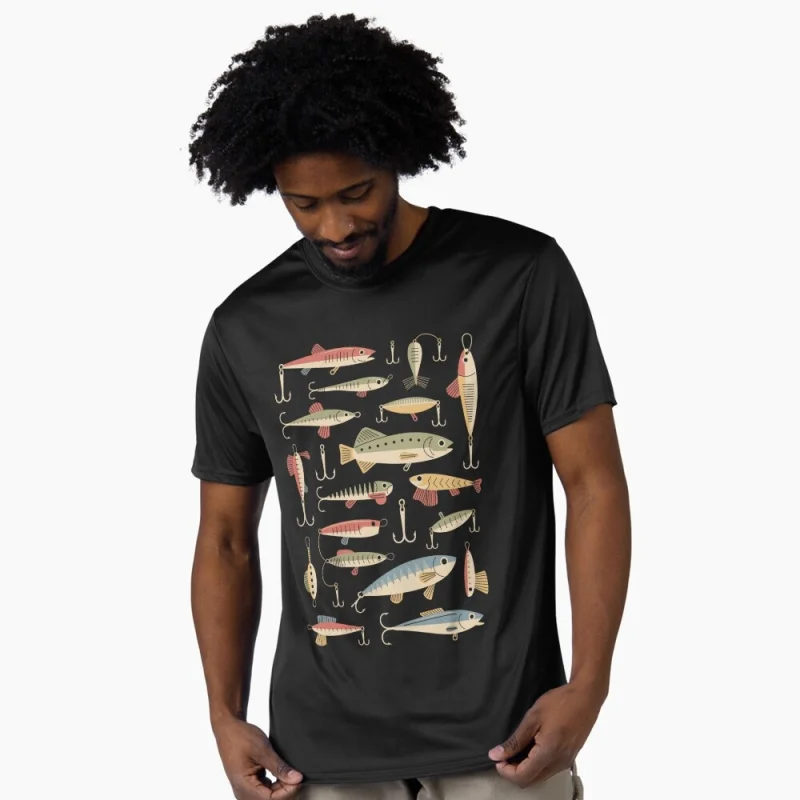 Vintage Fishing Lures Retro Fisherman Gift T shirt Fishing Lovers 100% cotton print tee O-Neck Short Sleeve Graphic Clothes
Vintage Fishing Lures Retro Fisherman Gift T shirt Fishing Lovers 100% cotton print tee O-Neck Short Sleeve Graphic Clothes