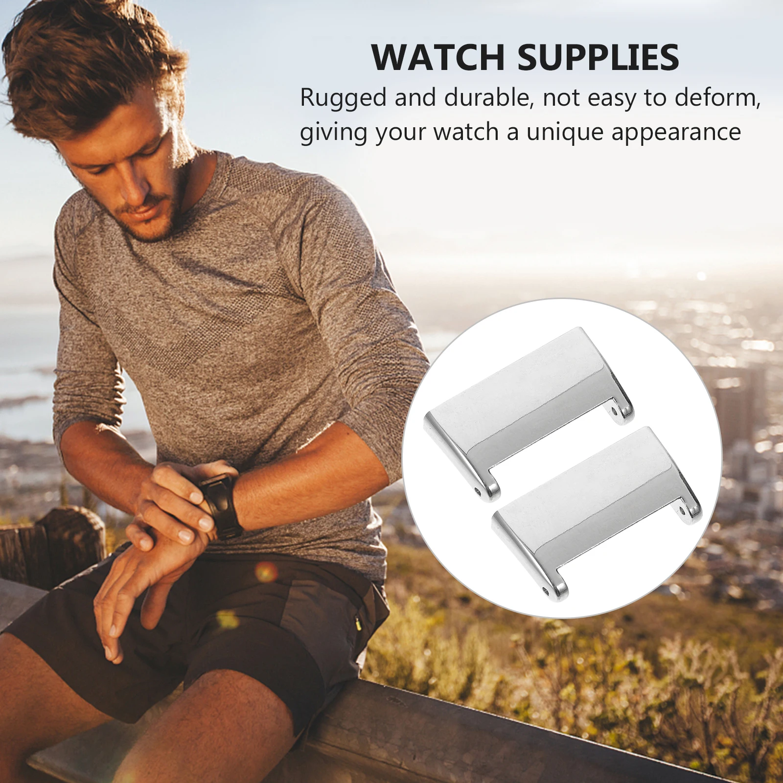 2Pcs Metal Watch Strap Connector Durable Practical Easy Install Connect Accessories Watch Strap Connector Watchband Connection
2Pcs Metal Watch Strap Connector Durable Practical Easy Install Connect Accessories Watch Strap Connector Watchband Connection