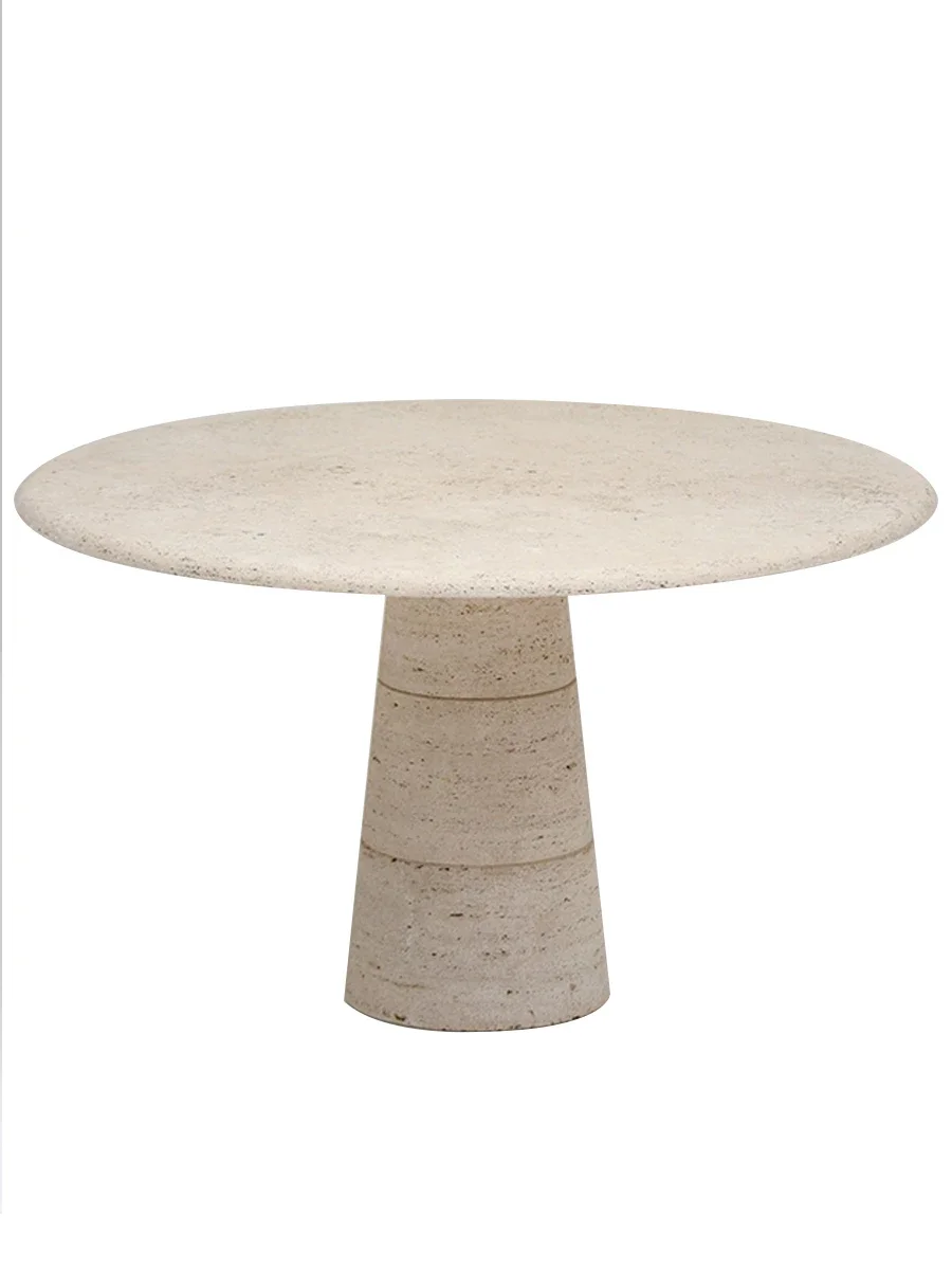 Wabi Sansan natural yellow travertine dining table, minimalist round, eating table meeting room
Wabi Sansan natural yellow travertine dining table, minimalist round, eating table meeting room