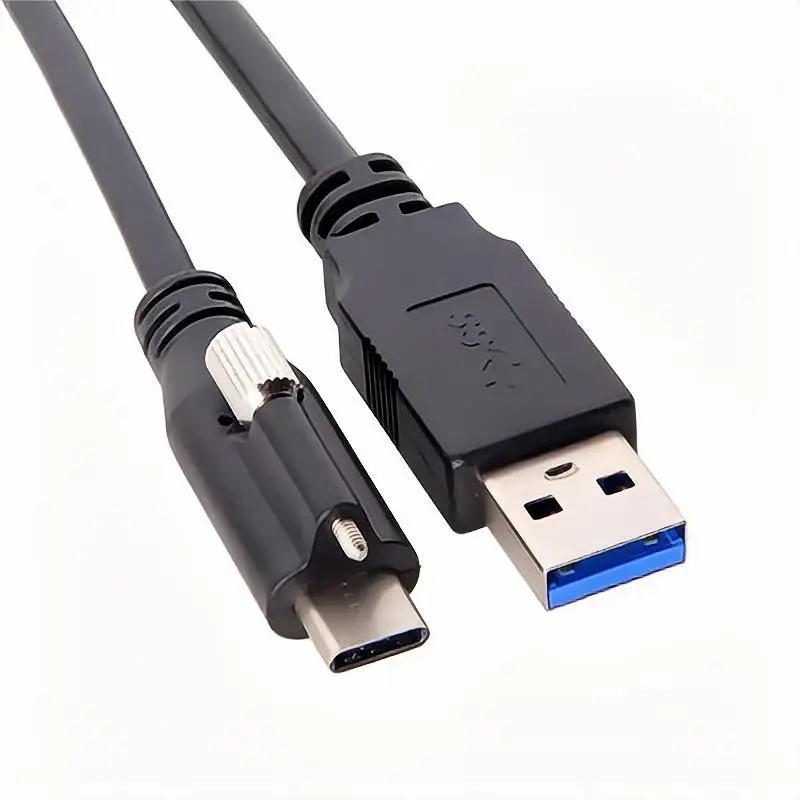 Type-C USB 3.1 Locking Connector to Standard USB3.0 Data Cable With Panel Screw
Type-C USB 3.1 Locking Connector to Standard USB3.0 Data Cable With Panel Screw