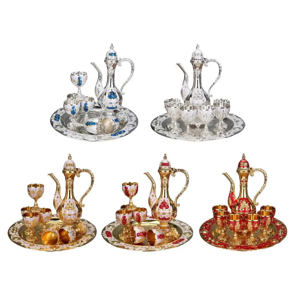 Кофейник в европейском стиле с 6 кофейными чашками, 8 кофейных чашек, включая чайник и чайные чашки
Кофейник в европейском стиле с 6 кофейными чашками, 8 кофейных чашек, включая чайник и чайные чашки