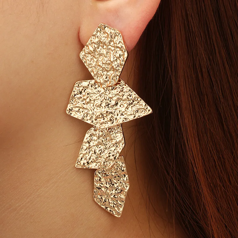 Big Exaggerated Metal Geometric Dangle Earrings For Women Irregular Multi-layer Texture Earrings Jewelry Fashion Accessories
Big Exaggerated Metal Geometric Dangle Earrings For Women Irregular Multi-layer Texture Earrings Jewelry Fashion Accessories