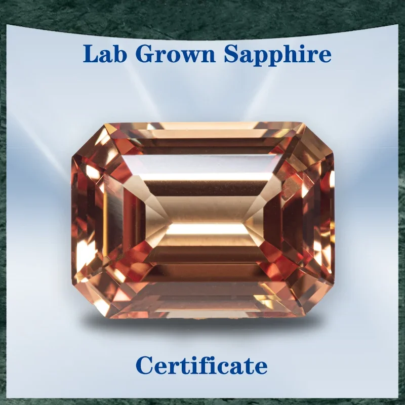 Lab Grown Sapphire Orange Color Emerald Cut VVS1 Selectable AGL Certificate Gemstone Charms Beads DIY Jewelry Making Material
Lab Grown Sapphire Orange Color Emerald Cut VVS1 Selectable AGL Certificate Gemstone Charms Beads DIY Jewelry Making Material