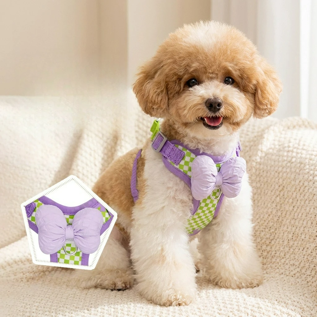New Small Dog Leash Bowknot Harness Hiking Vest-Style Schnauzer Outdoor Harness Breathable Pet Wearables Dog Daily Walk Leash
New Small Dog Leash Bowknot Harness Hiking Vest-Style Schnauzer Outdoor Harness Breathable Pet Wearables Dog Daily Walk Leash