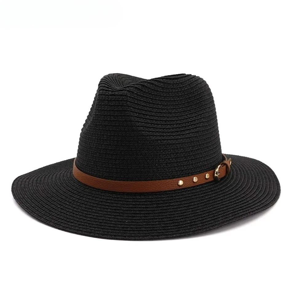 Black Summer Hat Women Straw Breathable Sun Hats Belt Ladies Solid Beach Outdoor UV Hats Female Vintage Jazz Caps Khaki Pink
Black Summer Hat Women Straw Breathable Sun Hats Belt Ladies Solid Beach Outdoor UV Hats Female Vintage Jazz Caps Khaki Pink