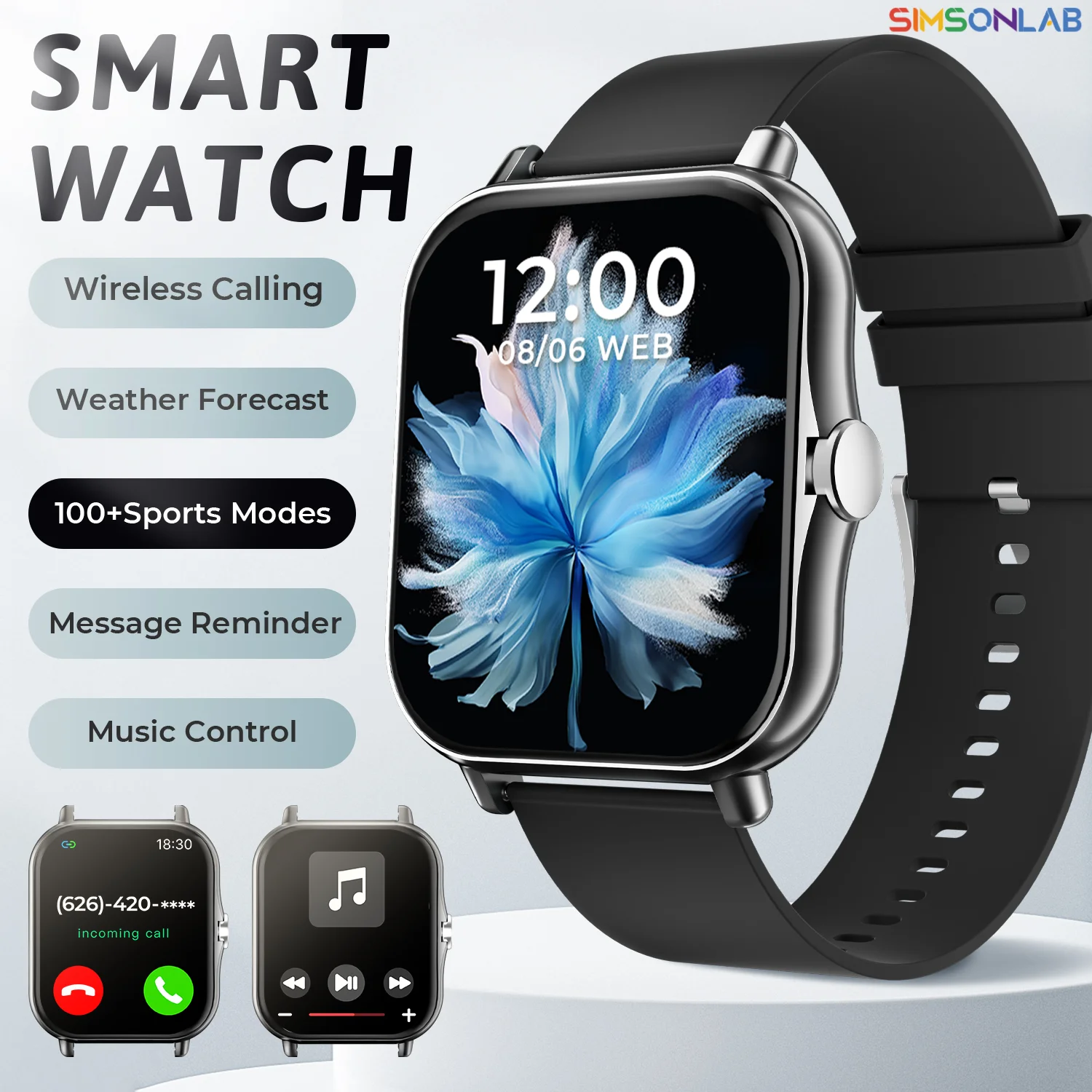2026 New Smart Watch 1.83 HD Screen Multi-color Watch Strap Bluetooth Call Outdoor Sport Watch For Android/IOS Men Women
2026 New Smart Watch 1.83 HD Screen Multi-color Watch Strap Bluetooth Call Outdoor Sport Watch For Android/IOS Men Women