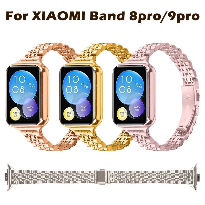 Браслет для Xiaomi Band 8pro 9pro, металлический браслет из нержавеющей стали для Redmi Watch 4 5, деловой ремешок, сменные аксессуары
Браслет для Xiaomi Band 8pro 9pro, металлический браслет из нержавеющей стали для Redmi Watch 4 5, деловой ремешок, сменные аксессуары