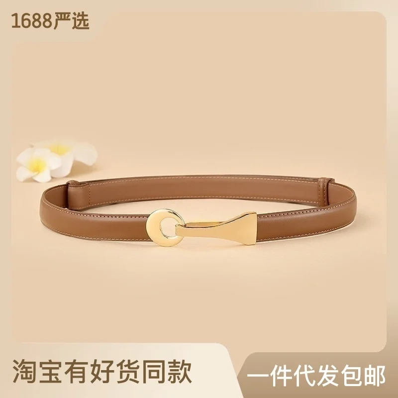100% genuine real leather Leather belt women's dress thin suit versatile fine fashion
100% genuine real leather Leather belt women's dress thin suit versatile fine fashion