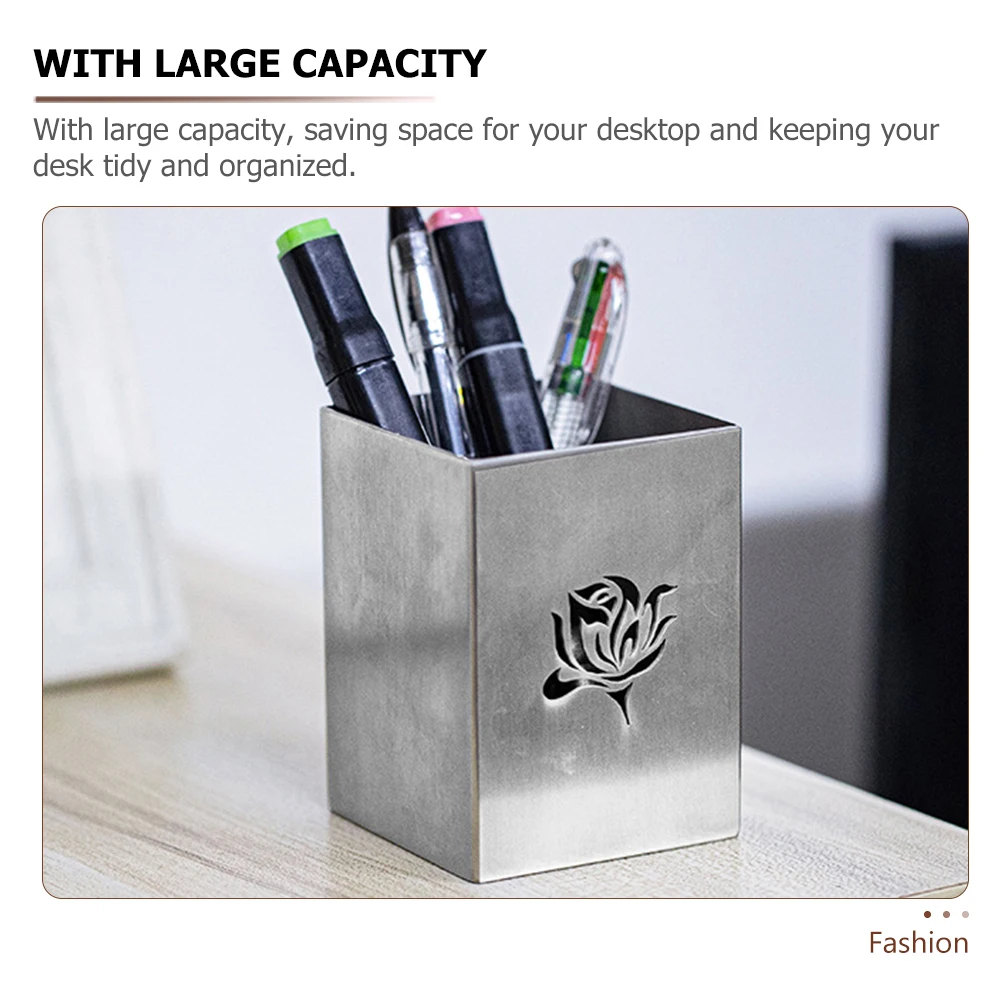 Rose Pen Stainless Steel Desk Organizer Multifunctional Stationery Holder Stationery Container Pencil Cup Storage Box
Rose Pen Stainless Steel Desk Organizer Multifunctional Stationery Holder Stationery Container Pencil Cup Storage Box