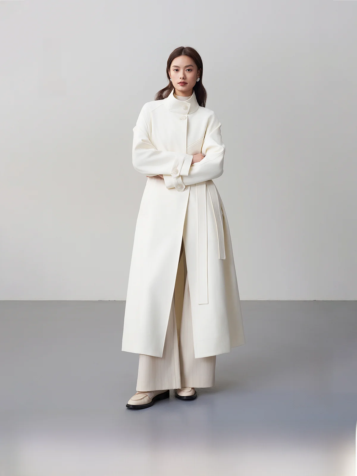 Ele Long A-Line Woolen Texture Coat Slim Fit Smooth High Waist Women's Spring Faion Outerwear Comfortable Travel Coat
Ele Long A-Line Woolen Texture Coat Slim Fit Smooth High Waist Women's Spring Faion Outerwear Comfortable Travel Coat
