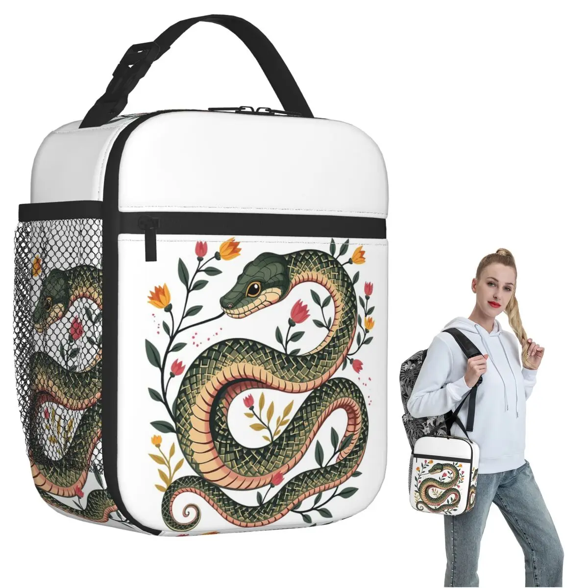 Термосумка для обедов Botanical Serpent Nature Inspired для женщин и детей, портативная термосумка для еды, термосумка-тоут
Термосумка для обедов Botanical Serpent Nature Inspired для женщин и детей, портативная термосумка для еды, термосумка-тоут