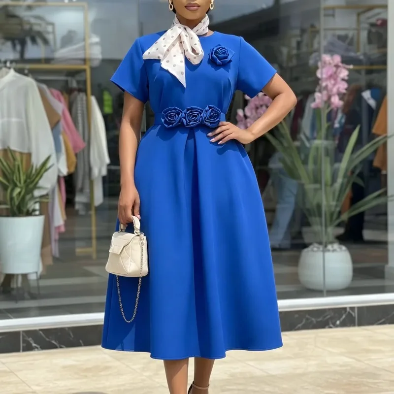 African Dresses for Women Elegant 2026 Dashiki Summer Short Sleeve Midi Dress Ladies Traditional African Clothing Outfits
African Dresses for Women Elegant 2026 Dashiki Summer Short Sleeve Midi Dress Ladies Traditional African Clothing Outfits
