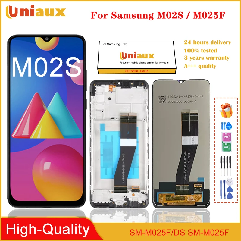 ЖК-дисплей 6,5 дюйма для Samsung Galaxy M02s SM-M025F/DS M025F, сенсорный экран с рамкой для Samsung M02S, сменный ЖК-дисплей
ЖК-дисплей 6,5 дюйма для Samsung Galaxy M02s SM-M025F/DS M025F, сенсорный экран с рамкой для Samsung M02S, сменный ЖК-дисплей