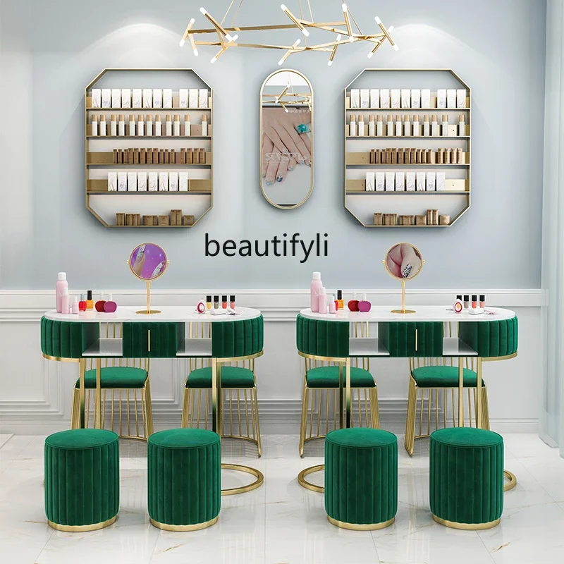 smt03 Japanese-Style Marble Nail Table and Chair Set Double-Layer Iron Single Double Table Nail Shop Couch
smt03 Japanese-Style Marble Nail Table and Chair Set Double-Layer Iron Single Double Table Nail Shop Couch
