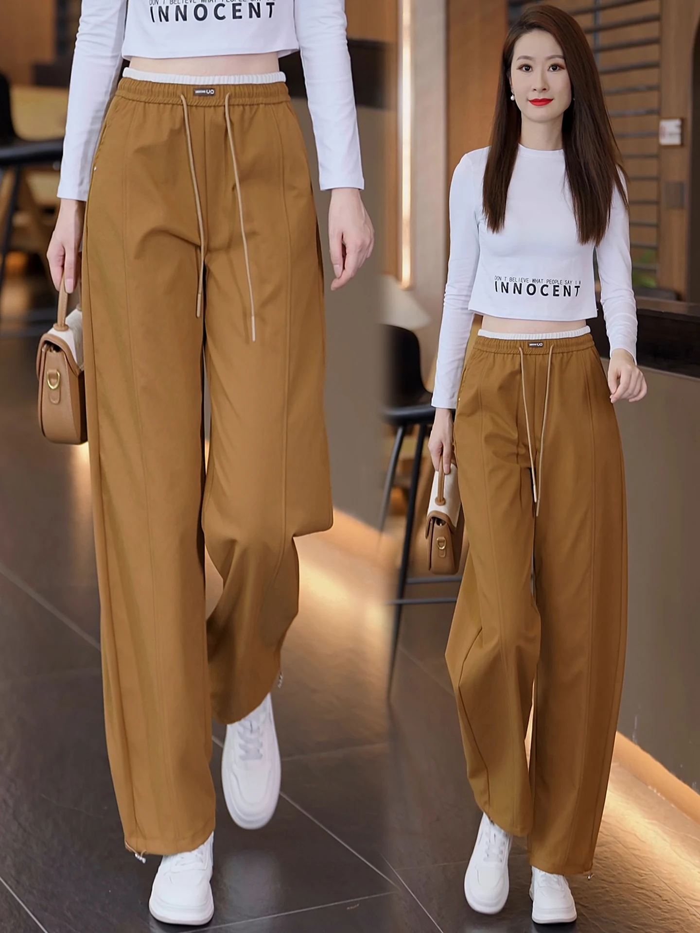 High Waist Wide Leg Knife Pants Women's Casual Loose Fit Banana Style Versatile Comfortable Spring Autumn Seasonal Fashion
High Waist Wide Leg Knife Pants Women's Casual Loose Fit Banana Style Versatile Comfortable Spring Autumn Seasonal Fashion
