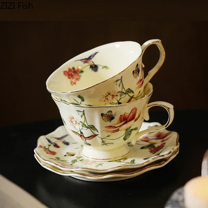 Flower and Bird Patterns Ceramic Cup&saucer Dining Table Coffee Mug Milk Cups Afternoon Tea Teacup Fruit Juice Container
Flower and Bird Patterns Ceramic Cup&saucer Dining Table Coffee Mug Milk Cups Afternoon Tea Teacup Fruit Juice Container