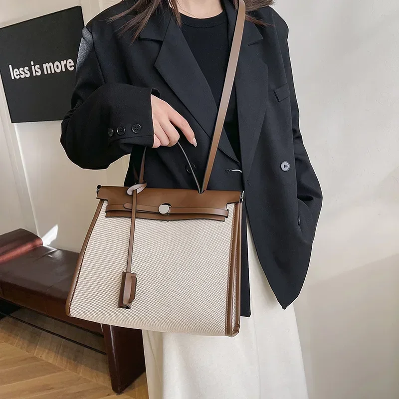 2025 Canvas Tote Bag Women Lock Clasp Shoulder Purse Crossbody Casual Chic Colorblock
2025 Canvas Tote Bag Women Lock Clasp Shoulder Purse Crossbody Casual Chic Colorblock
