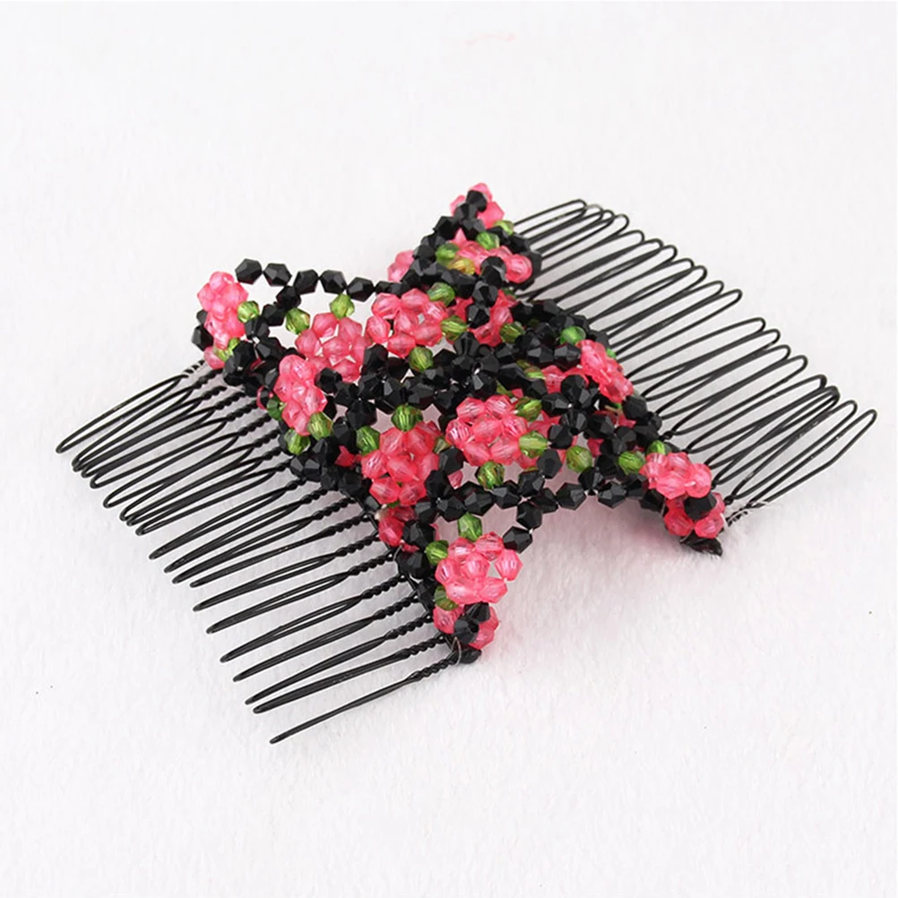 4 Pcs Hair Combs Clips Stretchy Beaded Accessories for Styling Tools Durable Double Head Claw Hair Pins Slide Bun Clip
4 Pcs Hair Combs Clips Stretchy Beaded Accessories for Styling Tools Durable Double Head Claw Hair Pins Slide Bun Clip