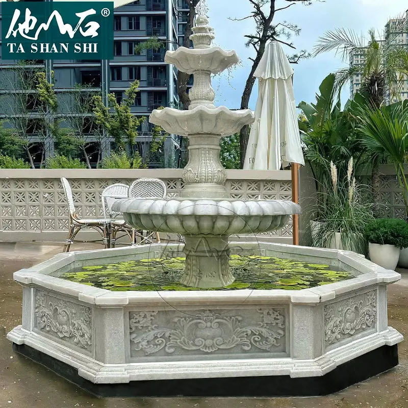 Large outdoor stone fountain for courtyards, villas, and landscaping – custom european-style water feature with running water
Large outdoor stone fountain for courtyards, villas, and landscaping – custom european-style water feature with running water
