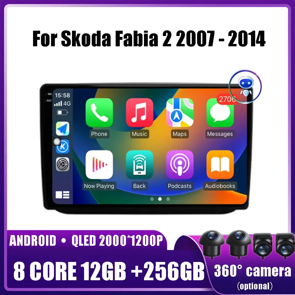Android 14 For Skoda Fabia 2 2007 - 2014 Car Multimedia Head Unit Stereo GPS Navigation BT WIFI 4G DVD car accessories tools
Android 14 For Skoda Fabia 2 2007 - 2014 Car Multimedia Head Unit Stereo GPS Navigation BT WIFI 4G DVD car accessories tools