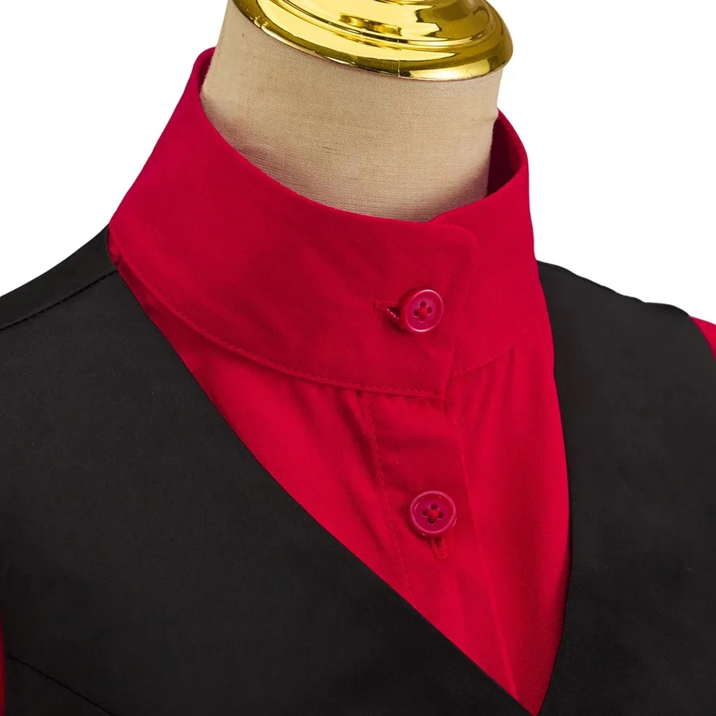 Retro Vintage Victorian Gothic Vampire Black and Red French Bustle Dress Edwardian Dress Jacket Walking Dress Costume
Retro Vintage Victorian Gothic Vampire Black and Red French Bustle Dress Edwardian Dress Jacket Walking Dress Costume