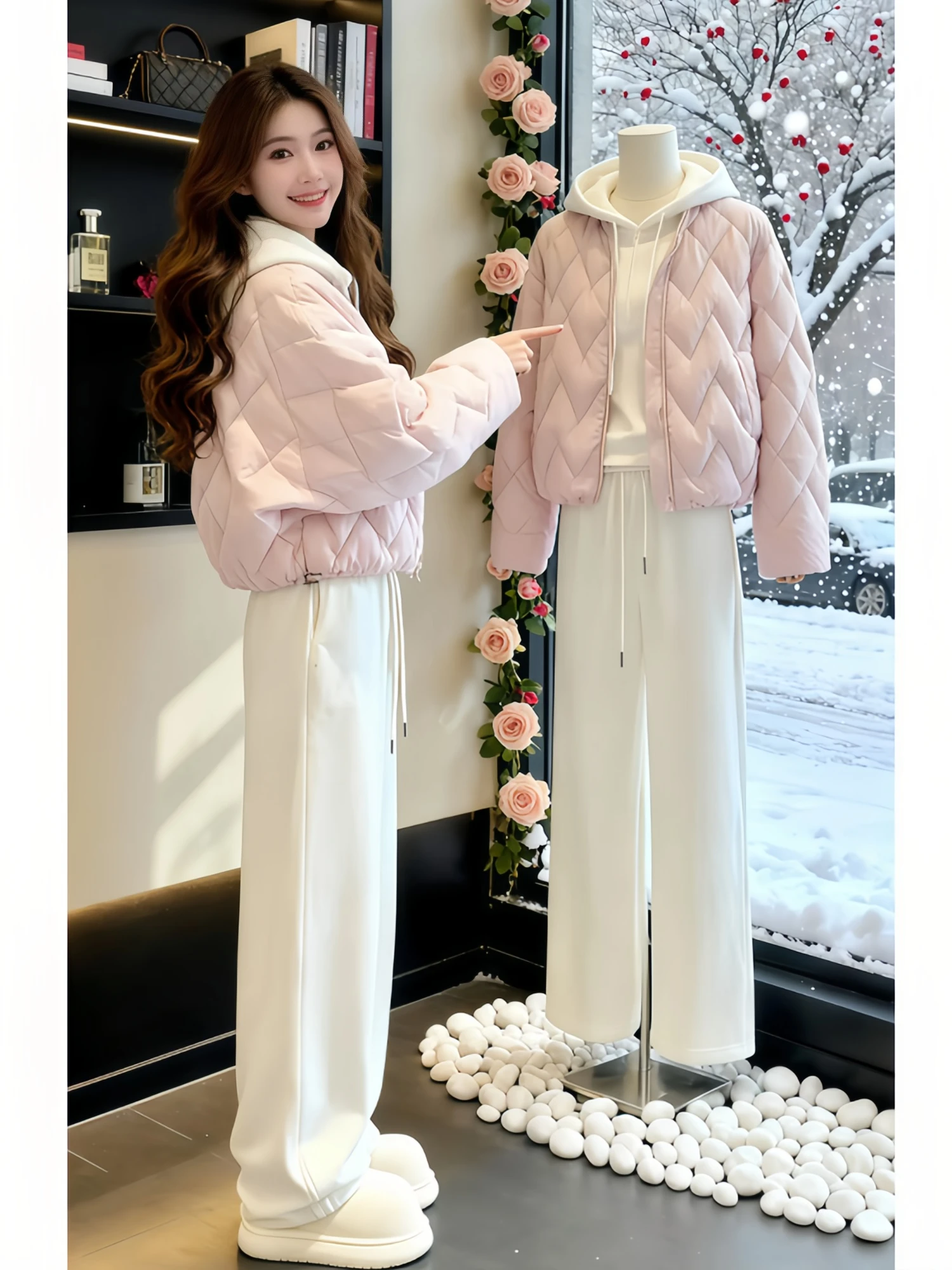 Stylish Winter Fashion Set Women's Cotton Jacket Casual Pants Ensemble Trendy Long Sleeve Neck Middle Thickened Breathable
Stylish Winter Fashion Set Women's Cotton Jacket Casual Pants Ensemble Trendy Long Sleeve Neck Middle Thickened Breathable
