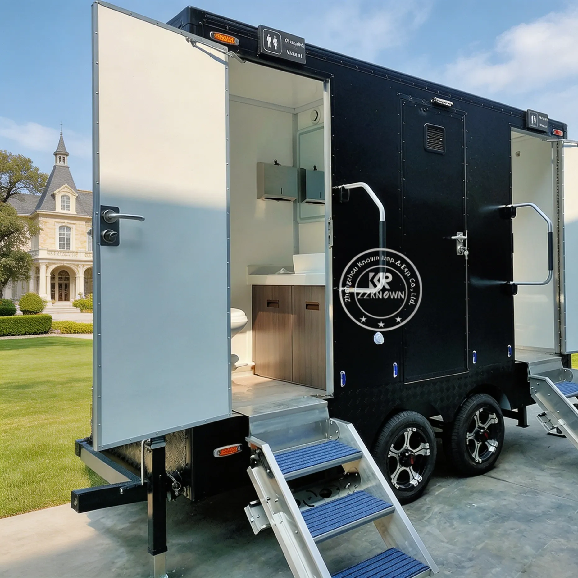 Luxury Restroom Trailer Mobile Outdoor Trailer Bathroom Prefab Steel Home Toilet Trailer with Scenic Spot Portable
Luxury Restroom Trailer Mobile Outdoor Trailer Bathroom Prefab Steel Home Toilet Trailer with Scenic Spot Portable