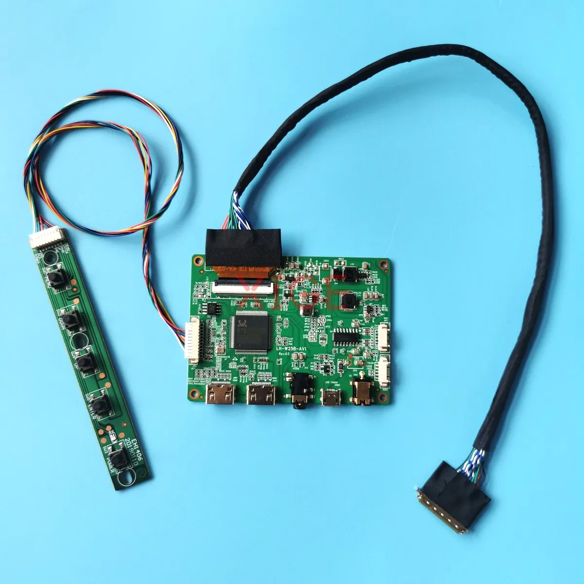 For CLAA156WA11A CLAA156WA15A LVDS 40 Pin Mini-HDMI Laptop Monitor 15.6" Micro USB 1366x768 Controller Driver Board DIY Kit
For CLAA156WA11A CLAA156WA15A LVDS 40 Pin Mini-HDMI Laptop Monitor 15.6" Micro USB 1366x768 Controller Driver Board DIY Kit