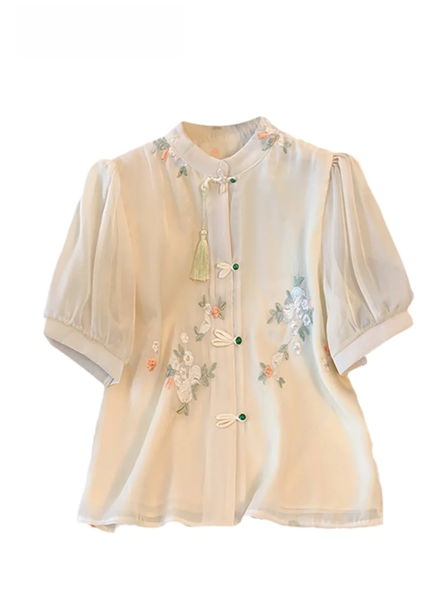 CaraCLUB plus Size Chinese Style Short Sleeve Shirt Women Summer Belly Cover Slimming Design Button up Top Loose Fit Bubble S...
CaraCLUB plus Size Chinese Style Short Sleeve Shirt Women Summer Belly Cover Slimming Design Button up Top Loose Fit Bubble S...