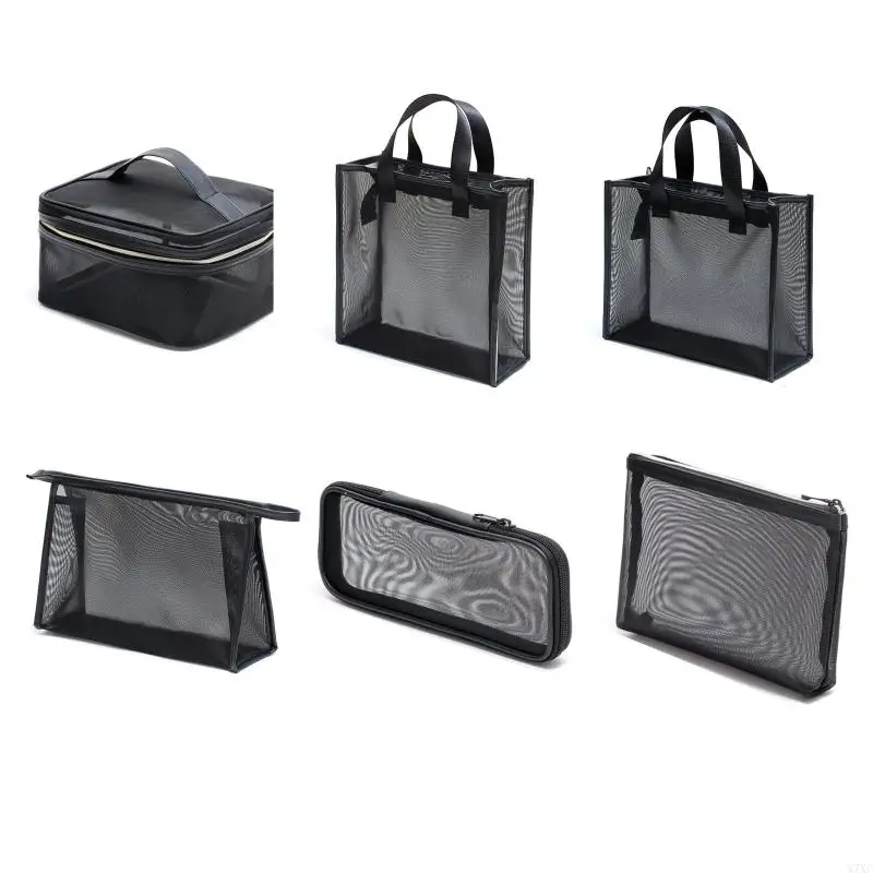 X7XC Mesh Makeup Bag Zipper Cosmetic for Case Travel Toiletry Bags Organize Supplies Daily Cosmetics Accessories
X7XC Mesh Makeup Bag Zipper Cosmetic for Case Travel Toiletry Bags Organize Supplies Daily Cosmetics Accessories