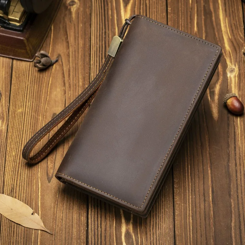 Arrival Men's Clutch Bag Vintage Crazy Horse Leather Long Wallet Zipper Closure Business Style Genuine Leather Handbag Purse
Arrival Men's Clutch Bag Vintage Crazy Horse Leather Long Wallet Zipper Closure Business Style Genuine Leather Handbag Purse