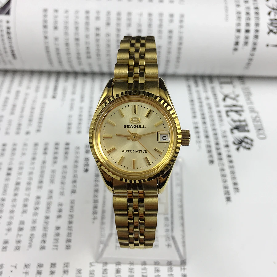 Tianjin Watch Factory, Seagull Brand Nail Yellow Single Calendar Fully Automatic Mechanical Women's Watch
Tianjin Watch Factory, Seagull Brand Nail Yellow Single Calendar Fully Automatic Mechanical Women's Watch