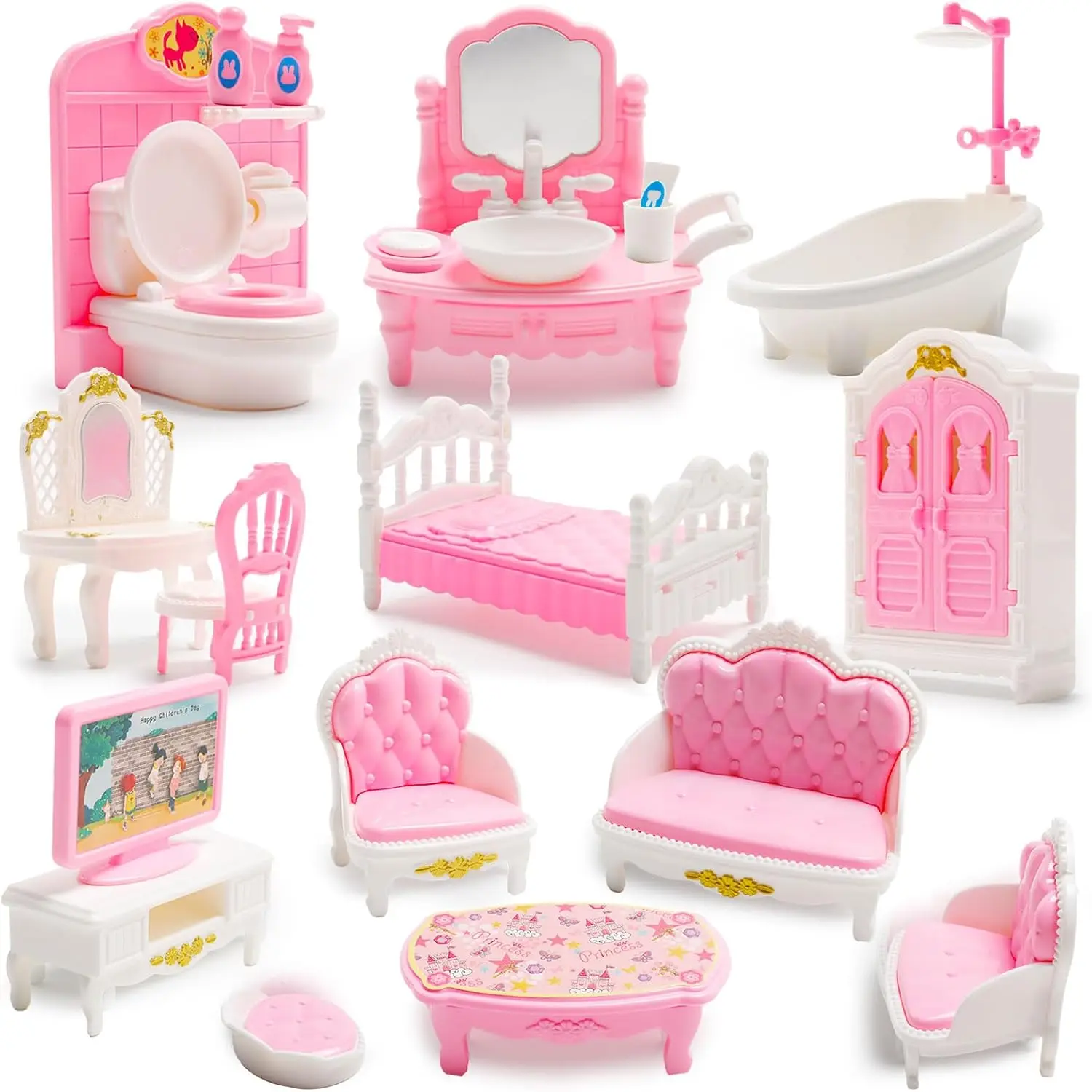 20 Pcs Mini Bathroom Set 1:12 Scale Dollhouse Furniture Accessories for DIY Miniature Rooms
20 Pcs Mini Bathroom Set 1:12 Scale Dollhouse Furniture Accessories for DIY Miniature Rooms