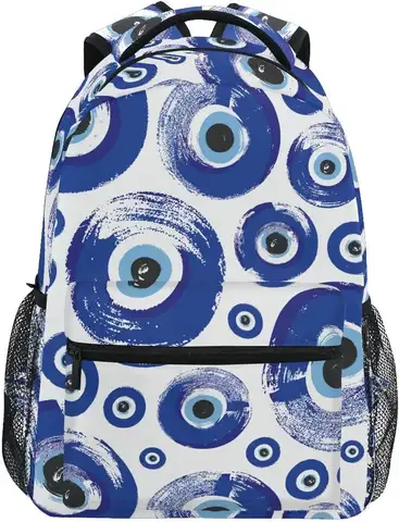 Evil Turkish Eyes Backpack Laptop Bag Daypack Travel Hiking School Backpacks for Men Women Kids Girls Boys